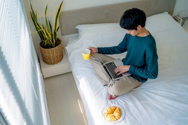 istock Professional man working with laptop at home. 1324269477