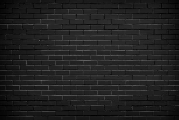 Black Brick Wall stock photo