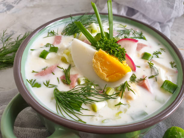 istock fresh okroshka on concrete background 1324275844