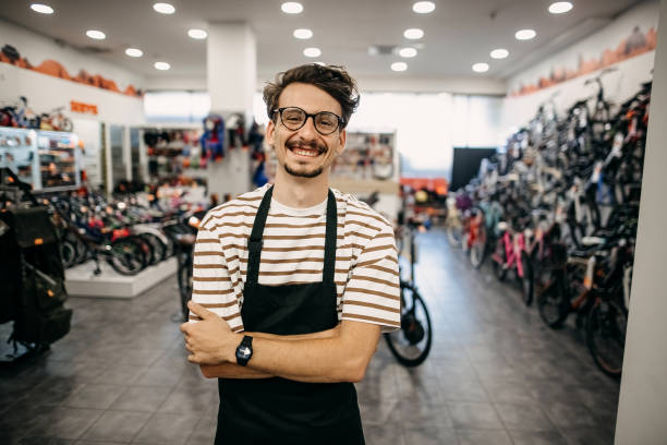 istock Smiling bike mechanic 1324280762