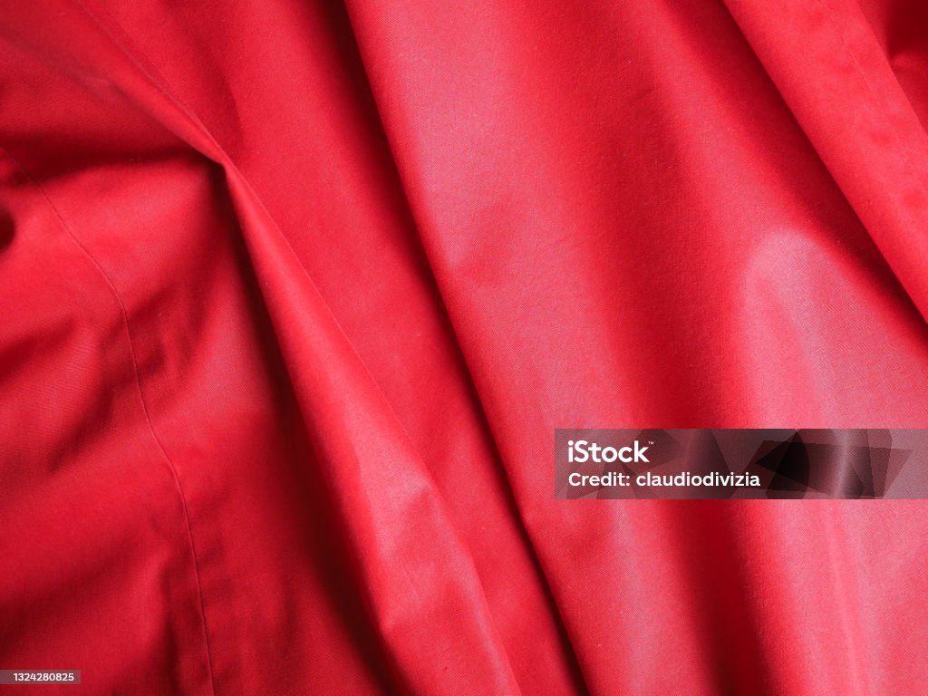 Red Polyester Background Rippled Red Polyester Fabric Texture Background Stock Photo - Download ...