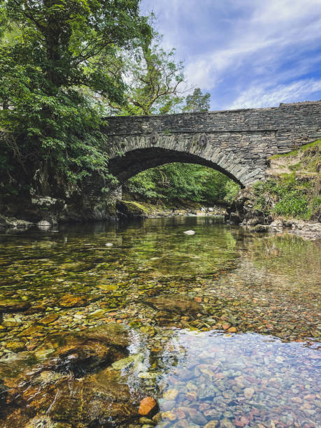 istock Shallow stream with crystal clear water at Elterwater, Ambleside 1324288031
