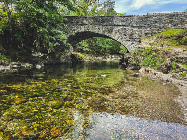 istock Shallow stream with crystal clear water at Elterwater, Ambleside 1324288038
