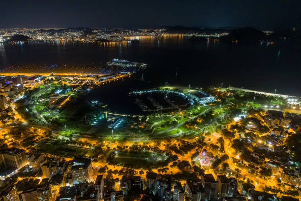 Rio de Janeiro Night cityscape stock photo