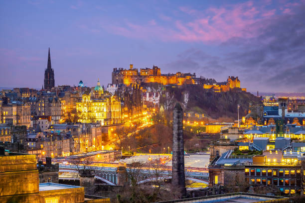 istock Old town Edinburgh city skyline, Scotland 1324295128