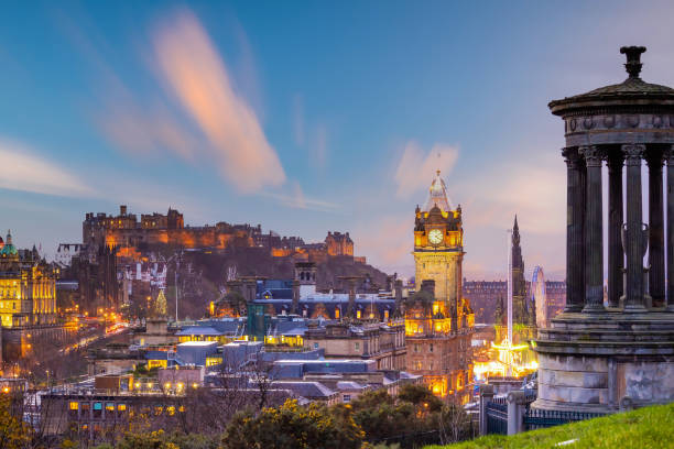 istock Old town Edinburgh city skyline, Scotland 1324295132
