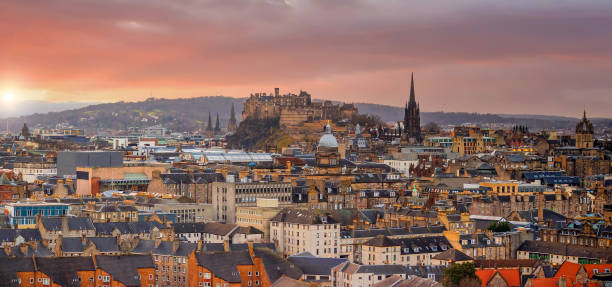 istock Old town Edinburgh city skyline, Scotland 1324295135