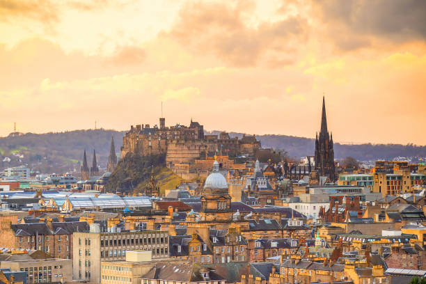 istock Old town Edinburgh city skyline, Scotland 1324295137