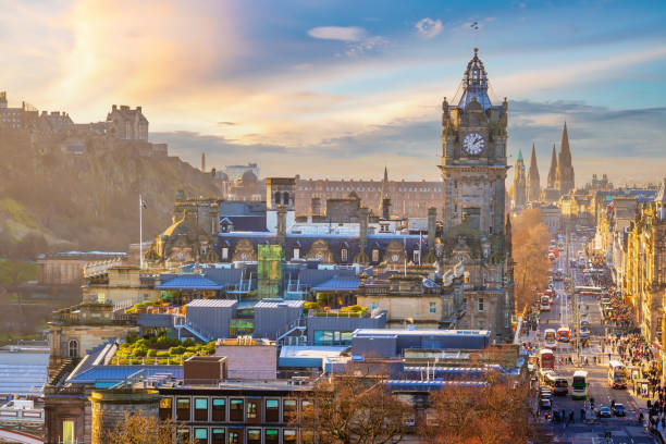 istock Old town Edinburgh city skyline, Scotland 1324295138