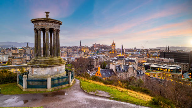 istock Old town Edinburgh city skyline, Scotland 1324295142