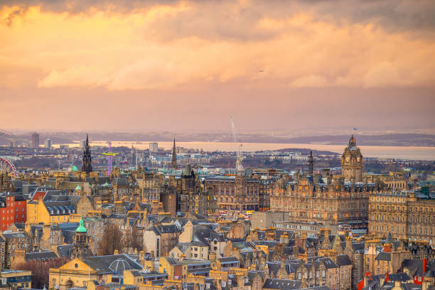 istock Old town Edinburgh city skyline, Scotland 1324295148