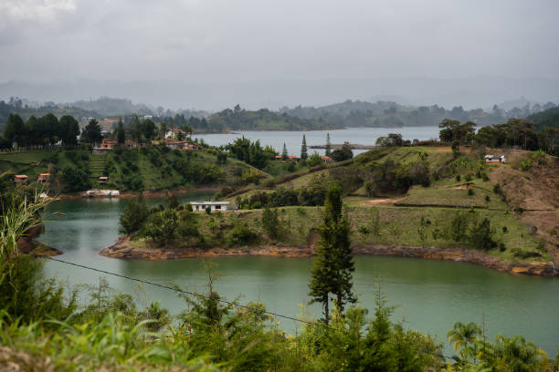 istock View while climbing El Penon de Guatape looking out at the river. 1324297374