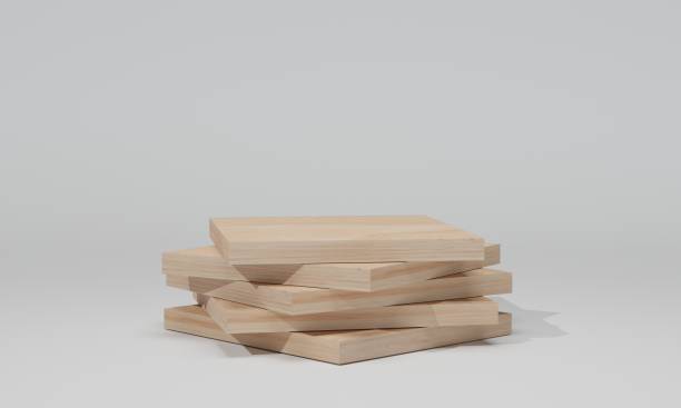 istock 3D rendering. Wooden plank isolated on white background 1324308551