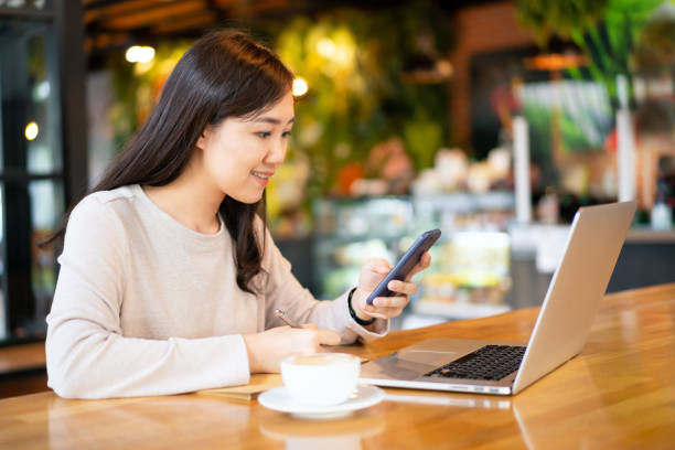 istock Asian woman working in the co-working space. 1324310085