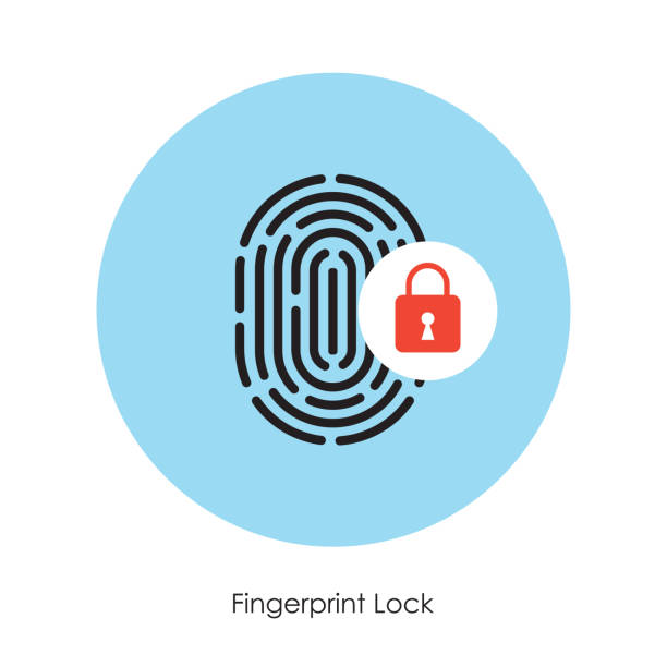 illustrations, cliparts, dessins animés et icônes de sécurité des empreintes digitales - touchpad fingerprint touching human finger