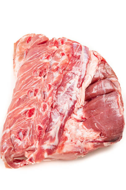 istock piece of raw pork on a white background. isolated. 1324318973
