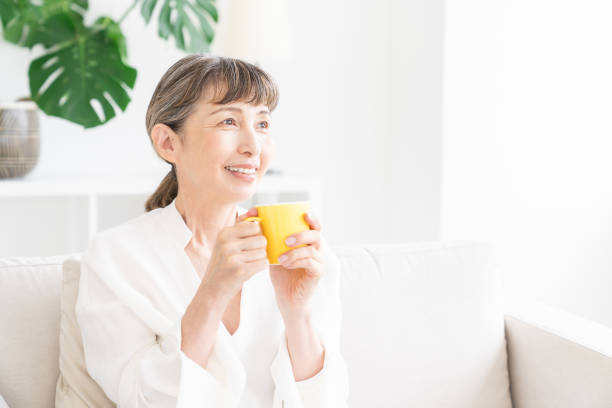 istock senior age woman who drink coffee 1324327089