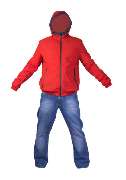 istock men's jacket and jeans isolated on white background. 1324328322