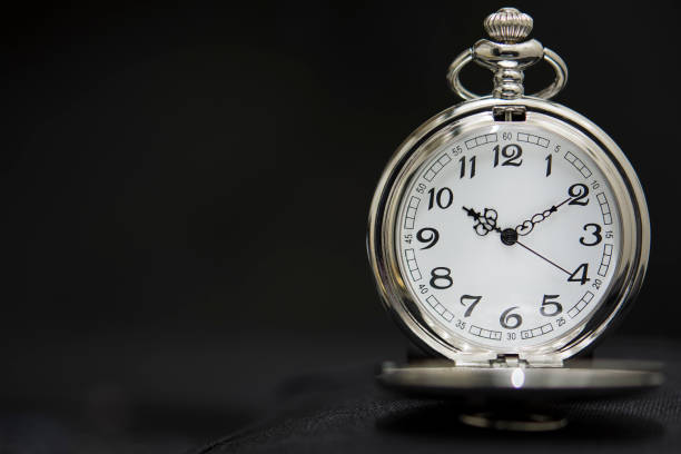 istock Luxury pocket watch isolated on Black 1324329072