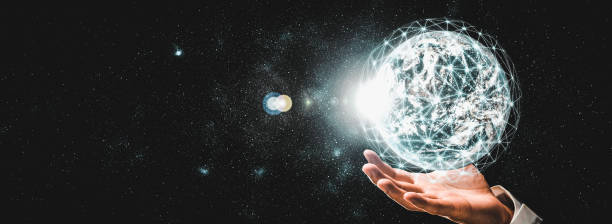 istock Global network connection covering earth with link of innovative perception 1324336816