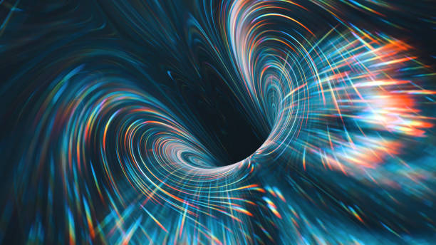 istock Spacetime Scifi Digital Arts concept distortion warp on space bended curved as hole 3d render 1324338405