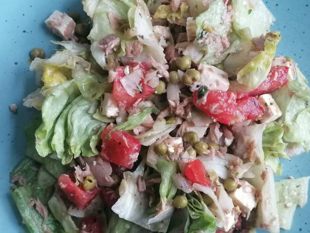 ensalada verde con atún - tuna salad sandwich fotografías e imágenes de stock