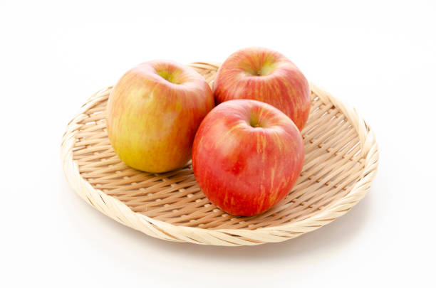 Fuji apple on white background
