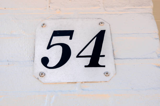 istock Close Up House Number 54 1324356669