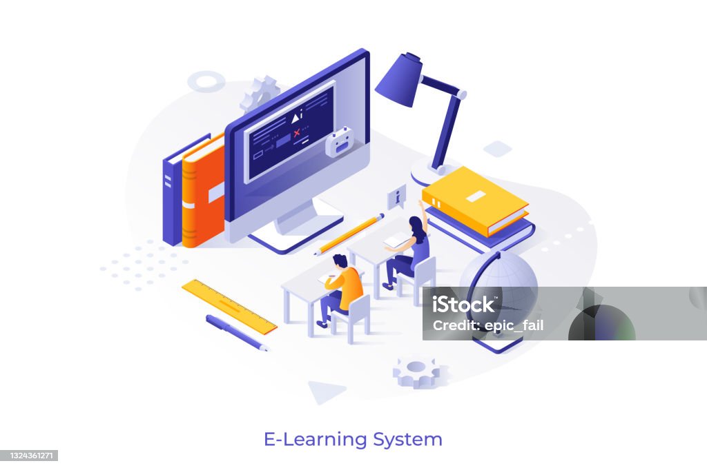 Vector Isometric Learning Vector Isometric Concept Stock Illustration - Download Image Now - E ...
