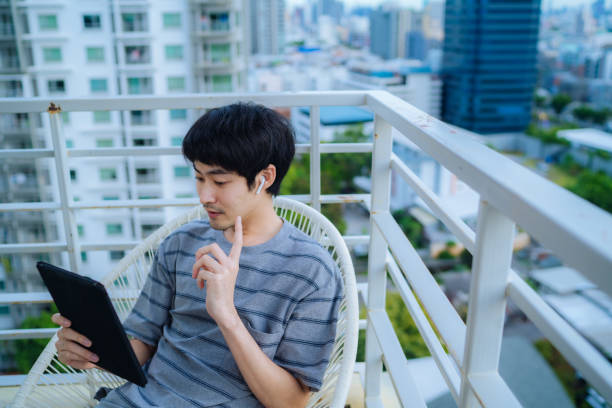 istock Young man social distancing meeting with coworker. 1324365019
