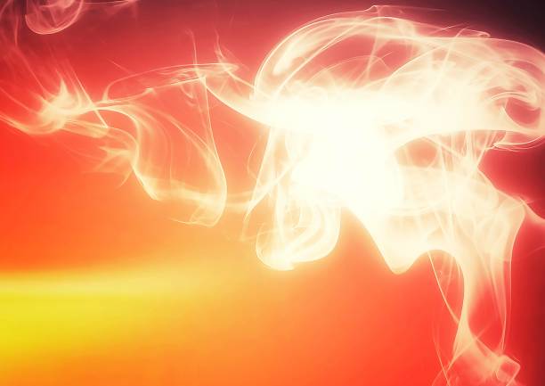 3D illustration of glowing smoke
