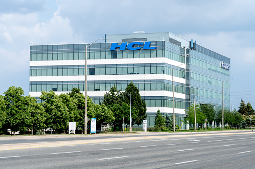 Mississauga, ON, Canada - June 13, 2021: HCL Canada Digital Acceleration Centre in  Mississauga, ON, Canada. HCL Technologies is an Indian information technology (IT) services and consulting company.