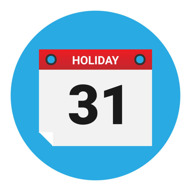 ilustrações de stock, clip art, desenhos animados e ícones de new year calendar, 31 holiday - new years eve new years day 2013 holiday