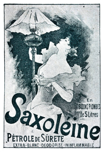 Poster for Saxoleine, security kerosene, 1896 Illustration from 19th century. germany illustrations stock illustrations