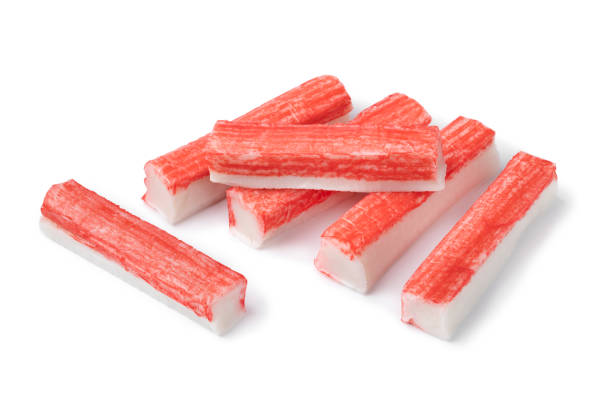 istock Surimi sticks close up on white backgropund 1324386406