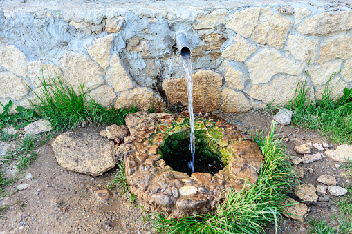 Fresh water spring . Source of underground freshwater