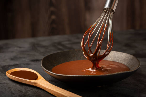 istock Delicious chocolate ganache. Hot chocolate. 1324388828