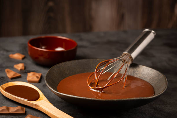 istock Delicious chocolate ganache. Hot chocolate. 1324388841