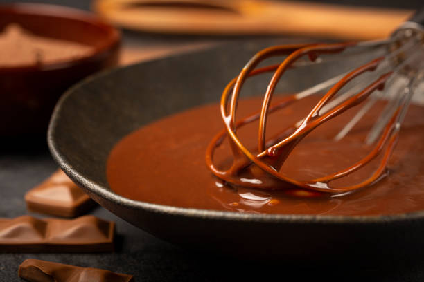 istock Delicious chocolate ganache. Hot chocolate. 1324388857