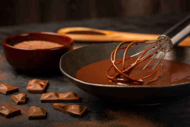 istock Delicious chocolate ganache. Hot chocolate. 1324388872