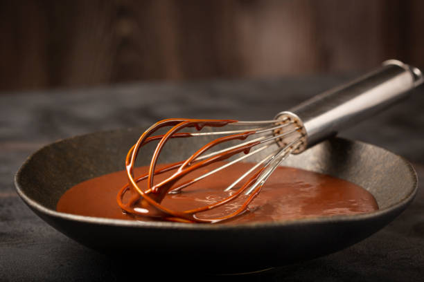 istock Delicious chocolate ganache. Hot chocolate. 1324388874