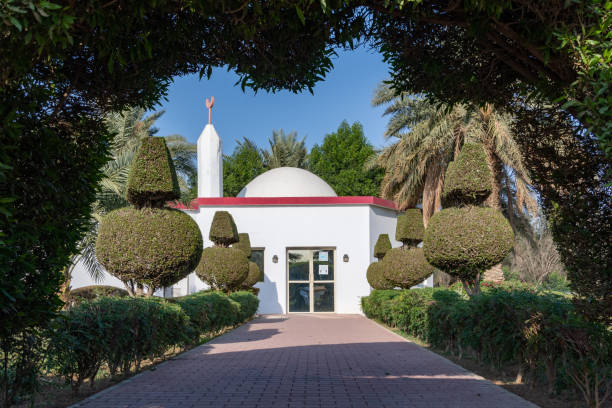 Jewel of Saudi Arabia: Jeddah, The Eastern Forest (Ghaib Sharqiya) 04 March 2021 The Eastern Forest is an extensive man-made forest is home to over 80,000 trees and plants. The Eastern Forest is an extensive man-made forest is home to over 80,000 trees and plants. With so much green available in the desert, it is the home to many birds. An artificial pond, a watchtower, a reception hall and a mosque are complementary to the tranquil place ideally situated for chilling picnics under the trees' shadow, if not walking or cycling. This charming Mosque is at the entrance saudi arabia jeddah landscape stock pictures, royalty-free photos & images