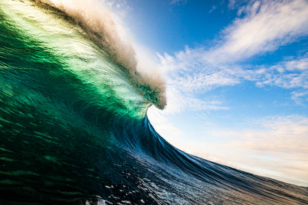 istock Bright and colorful cresting ocean wave 1324401186