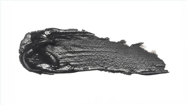 istock Creamy body mud smeared on white background. Isolated 1324403908