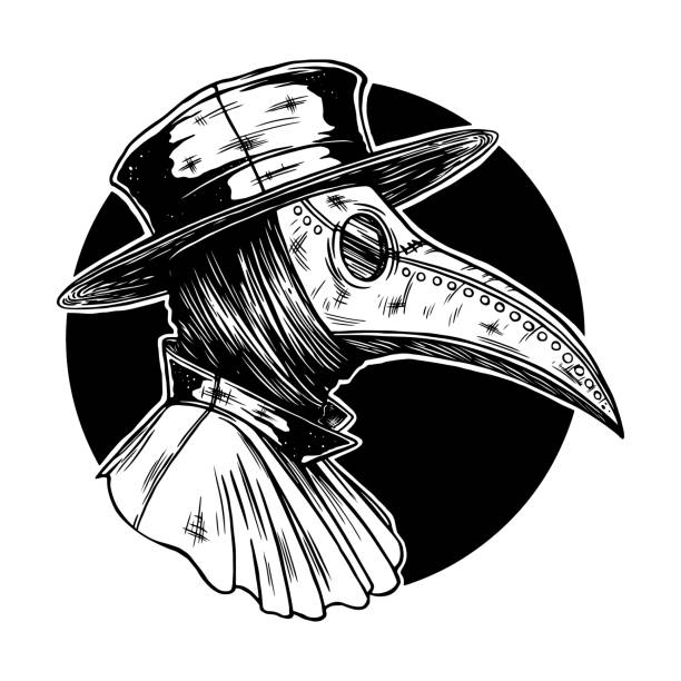 Plague doctor Plague doctor vector illustration black plague doctor stock illustrations