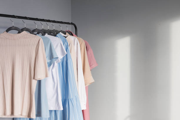 istock light colored womens summer clothes on  hanger 1324405011
