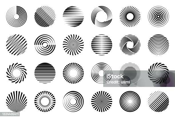 Elementi Di Design Del Cerchio - Immagini vettoriali stock e altre immagini di Cerchio - Cerchio, Motivo ornamentale, Vettoriale