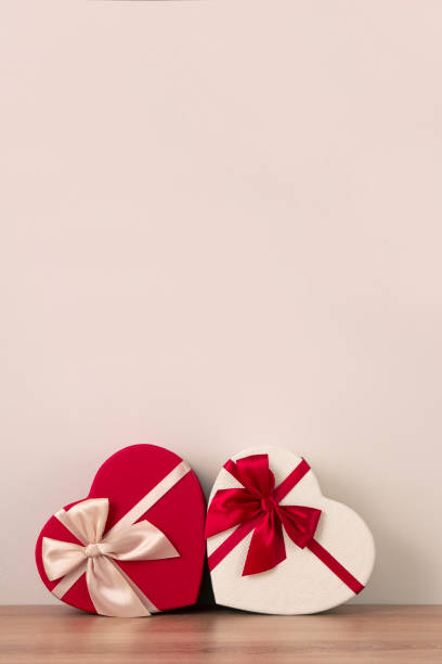 istock Heart Shaped Valentine's Day Gift Boxes Background 1324411664