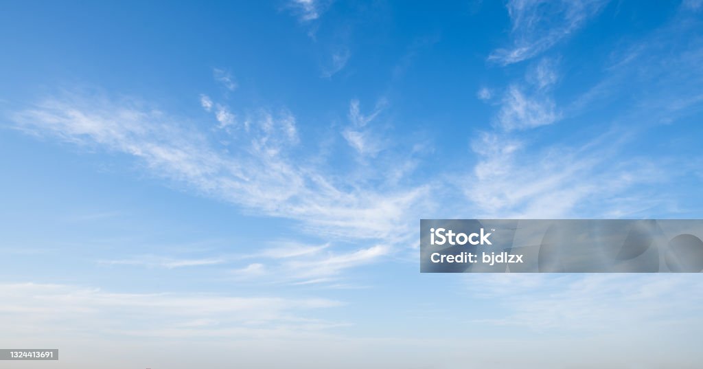 Beautiful sky with white clouds Sky Stock Photo