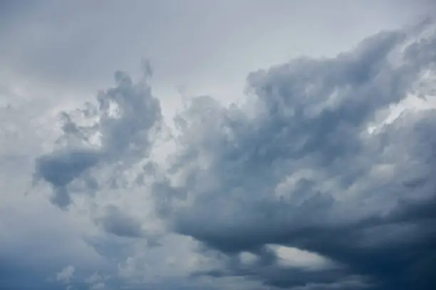 Photo of dramatic cloudscape just before a thunderstorm comes